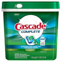 Cascade 캐스캐이드 컴플리트 식기세척기 세제 프레쉬향 90개입 57.1oz(1.62kg), 1개
