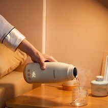 휴대용분유포트 분유 타는 기계 우유 데우기 포트기 일정한 온도 따뜻한 우유 외출용, D.[오렌지 + 어댑터]  316L 라이너