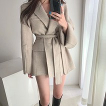 럭셔리 모직 여성 벨트 자켓 코트 손예진 송혜교 정장 오피스룩
