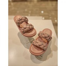 미소페여성 엠보큐빅 엮음가죽 슬리퍼 012323001 3.5cm 2color