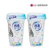 LG유니참 데오토일렛 뿌려쓰는 비즈 탈취제 (내추럴 솝향) x 2개, 1세트