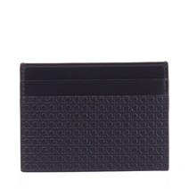 페라가모 [명품]유로라인 간치니 카드 지갑 66 A503 NERO