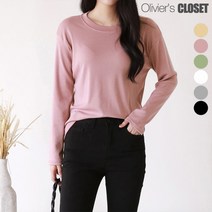 올리비에스클로젯 심플 찰랑 라운드넥 티셔츠 O2301TS012A
