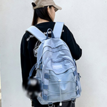 학생 백팩 중학생 고등학생 대학생 가방 학원 학교 책가방 메쉬 아이보리 하늘색 블랙