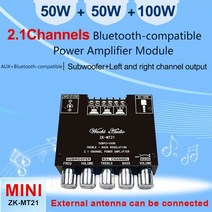 ZK-MT21 Bluetooth5.0 채널 2.1 스테레오 디지털 오디오 앰프 보드 서브 우퍼