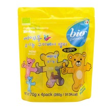 삐에몽 유기농 구미베어 젤리 패밀리팩 280G (70G x 4개입), 단품