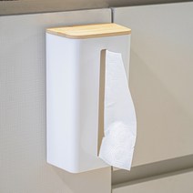 바이챈스 접착식 뽑아쓰는 키친타올 케이스, 화이트, 1개