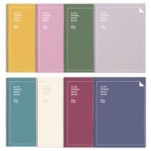 투영디자인 엘리트 스프링 유선노트 8종 세트, 혼합색상, 2세트