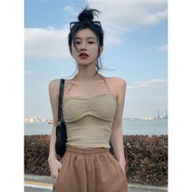 2022 여름 여성 상의순욕 체인 목걸이 나시티셔츠