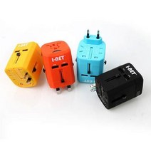 아이넷 JY 163 해외용 멀티아답타 2500mA초고속 USB 2포트 .인터아이넷, 블루|전용파우치