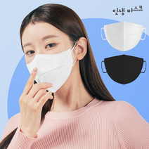 KF94 마스크 새부리형 중형M 얇은 3중 여름용 인생마스크, 25매입, 2개, 검정색