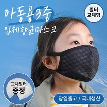 소형마스크 교체필터60매 필터교체형 아동용마스크 편한 3d입체디자인 재사용 조이할리, 3개, 1세트