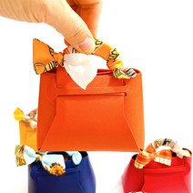 고퀄리티 가죽 선물상자(오렌지) + 스카프 포장가방 마마굿즈, 오렌지 (Orange)