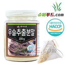 HACCP 식약처 인증 우슬 추출 분말 100% 국산 국내산 우슬추출분말100% + 슈퍼푸드.com 연자육 티백, 1세트, ( 병 200g + 1g )