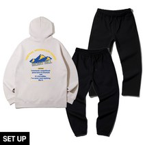 [SET]앨빈클로 사일런트 힐 오버핏 후드티 조거/트레이닝 팬츠 셋업