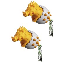 Jeremytown 멧돼지 이갈이 강아지용 고무장난감, 2개, 오렌지
