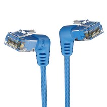 벤션 CAT6A UTP 360도 회전꺽임형 울트라슬림 초고속 기가 랜선 블루 IBOL, 5m, 1개