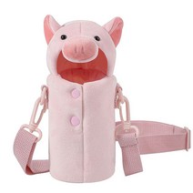 초등 물병가방 물통 파우치 주머니 보냉 키즈 어린이 방수, 핑크피그