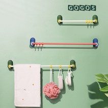 수건걸이 부착형 어린이 유아 타올걸이 도구걸이 욕실 주방 화장실, 블루 대형