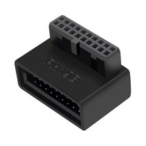 데스크탑 마더 보드 USB3.0 19 핀/20 핀 소켓 90도 스티어링 엘보드 어댑터, 유형 b