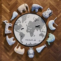 오이오이 [OYOY] 월드 러그 오프화이트/ 블랙, 단품