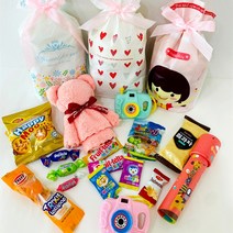 알찬선물세트 어린이집 답례품 간식선물세트 생일선물 어린이날 선물 어린이집 구디백 학원 교회 행사선물 단체선물 스티커무료, 여아, 1팩, 세트5