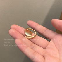 골드 무광 오프닝 링 여 스타일리쉬한 디자인 감각의 검지 반지 중성 조절 가능 반지