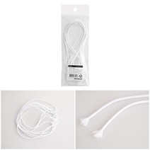 둥근 데코고무밴드 흰색