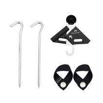 방수포 폴란드 끝 모자 한사람 천막 구조 폴란드 연결 관 합동 공, 알루미늄 합금, 검정