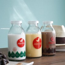 서울우유 레트로 유리병 (330ml) 3type, 밀크