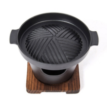 가정용 미니 그릴 화로 세트/1인화로/캠핑화로, 01 미니 원형 그릴팬 세트