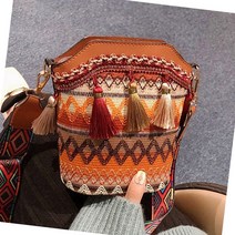 인디언패턴 크로스백 20x20x9cm 1p 편안한 외출가방