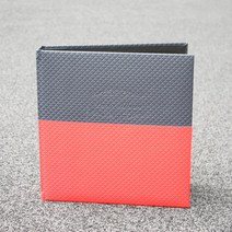 문구백서 대형 가죽앨범 접착식 포토앨범 40매, 네이비+레드-백지, 로얄 듀얼 접착식앨범