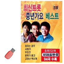 음악USB 트롯 중년가요 베스트 94곡 트로트 노래칩 음반, 본상품선택