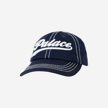 [정품] 팔라스 스크립트 6-패널 캡 네이비 - 22SS Palace Script 6-Panel Navy