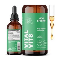 Vital Vits Kids Vitamins for Immune Support Daily Multivitamin with Burdock Root & Elderberry Boer E, 바이탈 비츠 롭 vital, 2 Fl Oz (1개 팩)