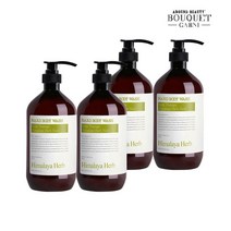 부케가르니 히말라야 허브 나드 레몬민트향 바디워시 900ml x4개, 단일옵션