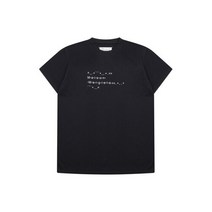 메종 마르지엘라 [MAISON MARGIELA] 여성 이모티콘 로고 크루넥 반팔티 블랙 QMG22FRTS001BK