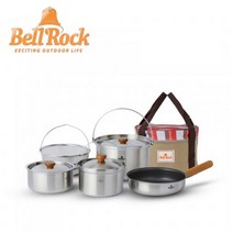 [코네즈] 벨락 콤비9+ 코펠 코팅 프라이팬 세트 304스테인레스 4-5인용