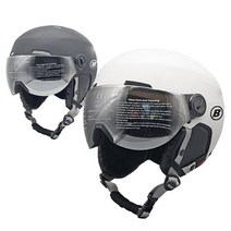 V-02G 스키 스노우보드 탈부착 고글 헬멧, 퓨전고글 BK_M
