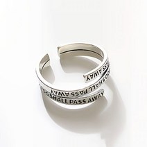 나무반지 우드링 돈들어오는 행운 YIZII빈티지 멀티 레이어 레터 타이 실버 컬러 반지 오프닝 링 여성 파티