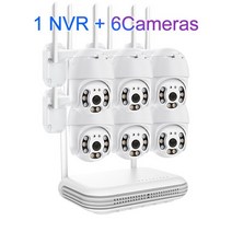 쇼뱅 야간 감시장비Techage-8CH 3MP PT 무선 보안 키트 방수 인간 감지 CCTV 비디오 기록 Wifi 보안 카메, 03 8CH and 6 Cameras_02 1t, 1개
