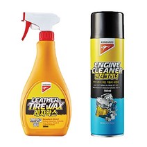 leather cleaner엔진크리너차량용+tirewax레자왁스차량용, 1개