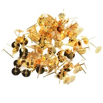 100 조각 플랫 패드 귀 스터드 게시물 DIY 귀걸이 결과 쥬얼리, 10x12mm, 철, KC 골드