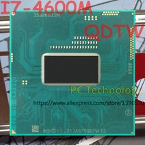 i54690 오리지널 인텔 코어 프로세서 I7 4600M QS 버전 QDTW CPU FCPGA946 2.90GHz-3.60GHz L3 = 4M 듀얼, 한개옵션0