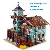 어려운레고 어부 오래된 낚시 집 가게 모델 빌딩 블록 벽돌 호환 21310 16050 어린이 생일 크리스마스 장난감 선물, [01] Paper manual No box