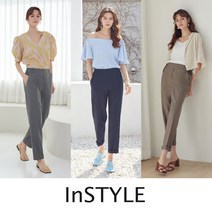 [InSTYLE] 인스타일 여성 린넨 블렌디드 컴포트 배기 팬츠 3종