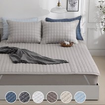 대우침장 세라지오 고정밴딩 순면 누빔 침대 패드, 06. 그레이