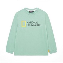 내셔널지오그래픽키즈 22FWK223UTS010911 키즈 빅 로고 싱글 티셔츠 ASH MINT