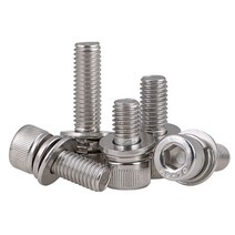 특수볼트M2.5 M3 M4 M5 M6 M8 304 스테인레스 스틸 컵 헤드 널링 육각 소켓 나사 조합 볼트, 32 M6x10-5pcs